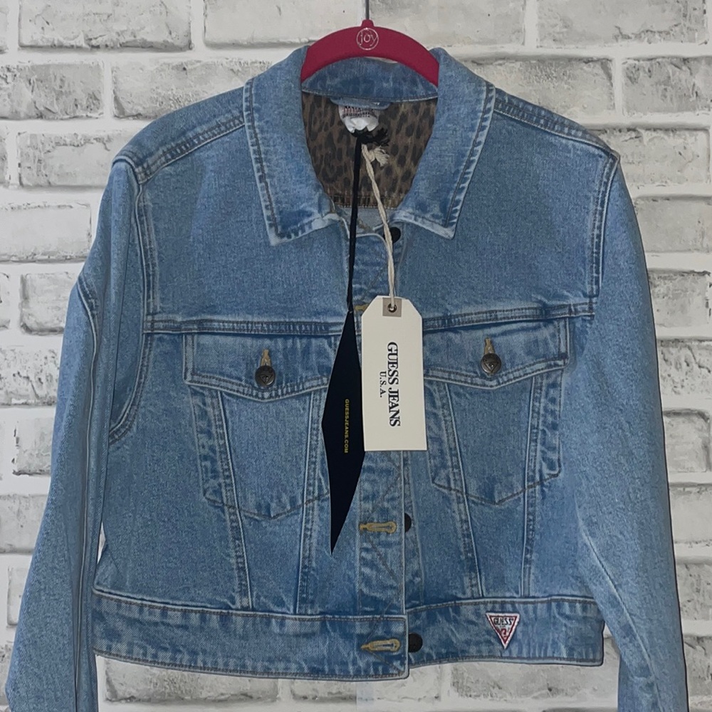 Guess Denim Crop Jacket, Made in the USA 🇺🇸 - Picture 3 of 12